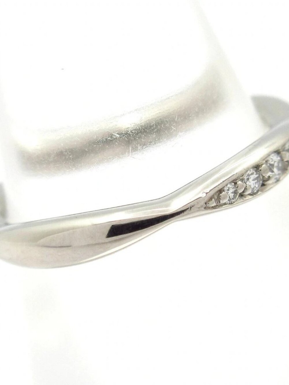 CHANEL Camellia Collection Half Eternity Ring J10835 Pt950 Diamond Ring - Picture 2 of 7
